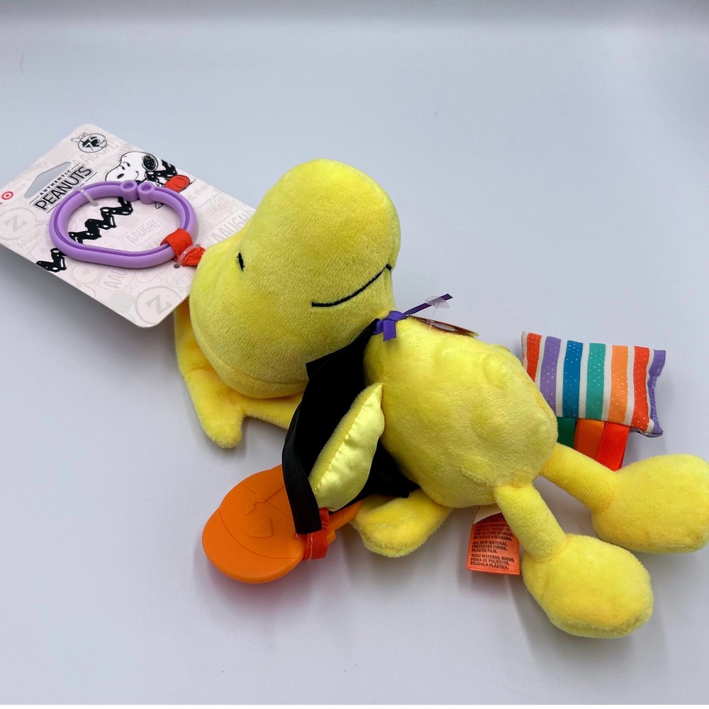 Kids Peanuts Woodstock Halloween Baby Activity Toy Plush Teether Crinkle